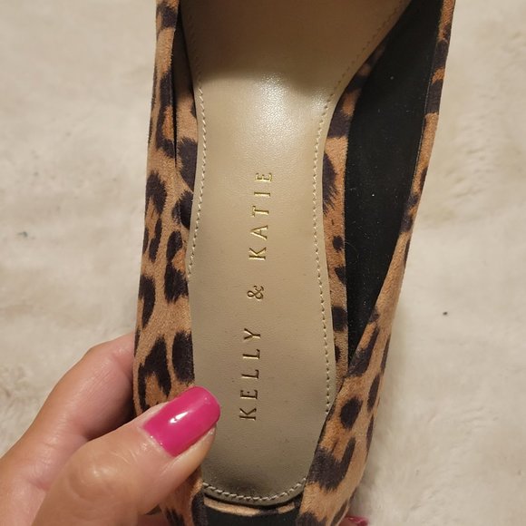 Kelly & Katie Leopard Print (3 in) Pointed Toe High Heels Size 6 - Picture 4 of 8